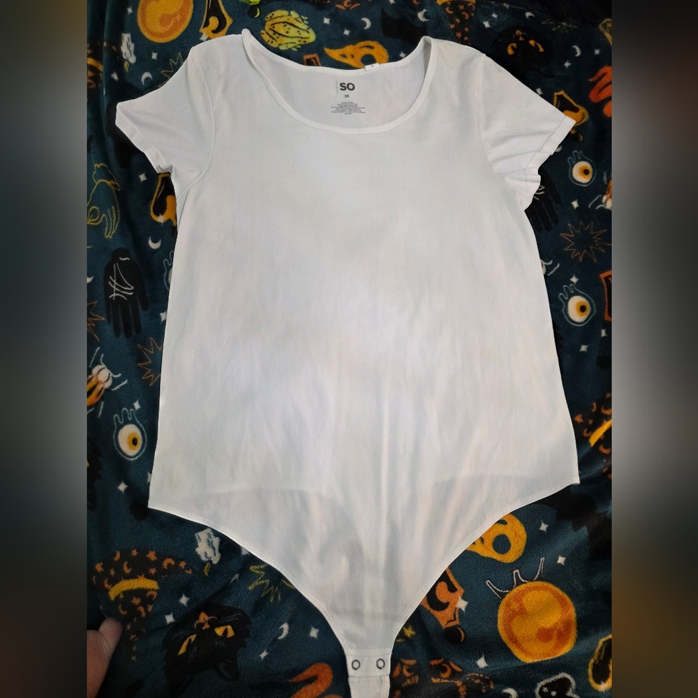 White Women's Bodysuit - Picture 2 of 3